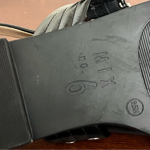 Mix No. 6 Sybel Flat black faux patent leather  silver hardware 9.5 nwot - Picture 16 of 16